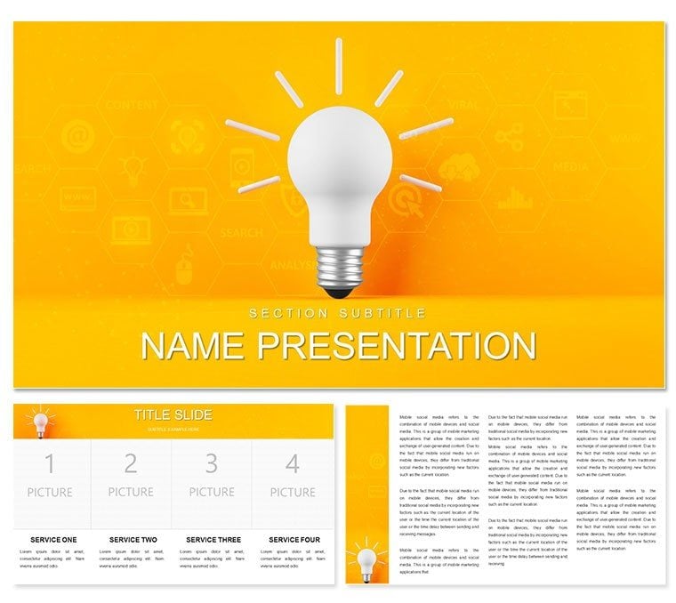 Marketing: Ideas and Technologies Template for PowerPoint presentation