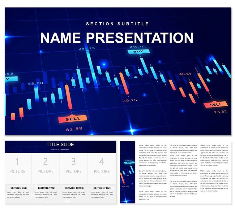 Trend Line Graph PowerPoint template, PPTX Presentation