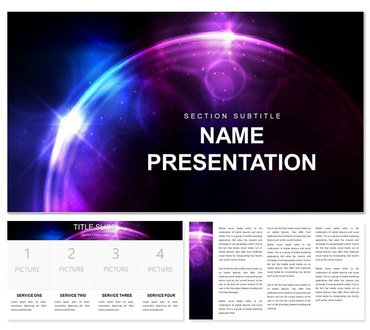 Orbit Plasma PowerPoint Template, PPTX Presentation