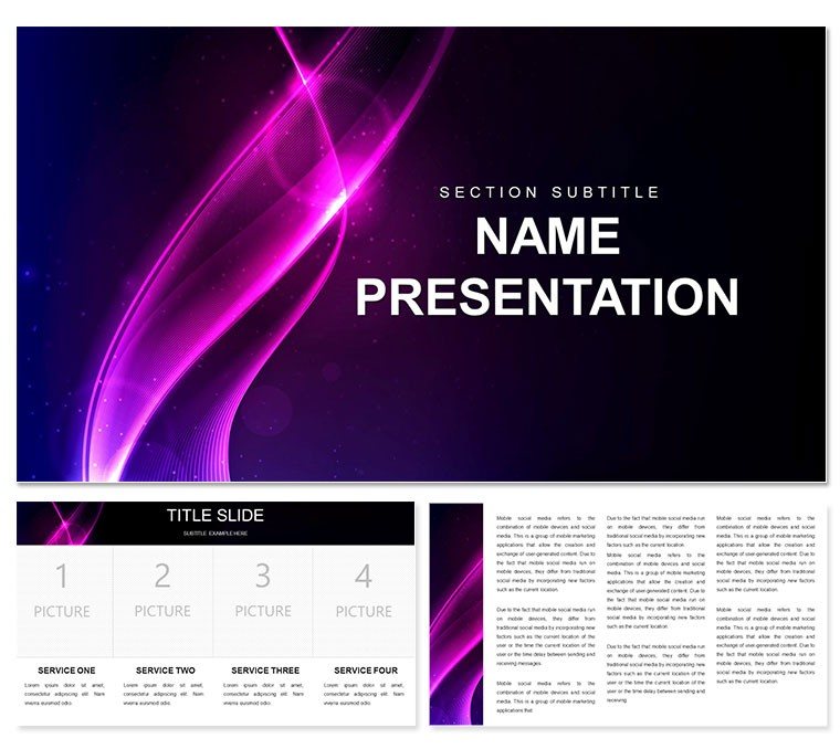 Announcement template for PowerPoint presentation