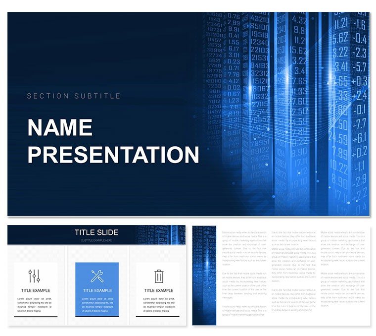 Data Information template for PowerPoint presentation
