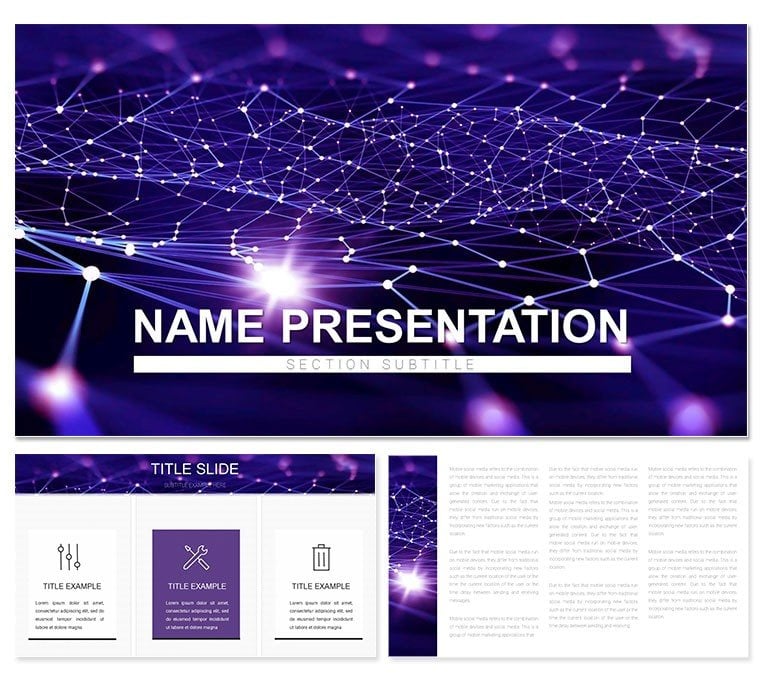 Neural Network PowerPoint template, PPTX Presentation