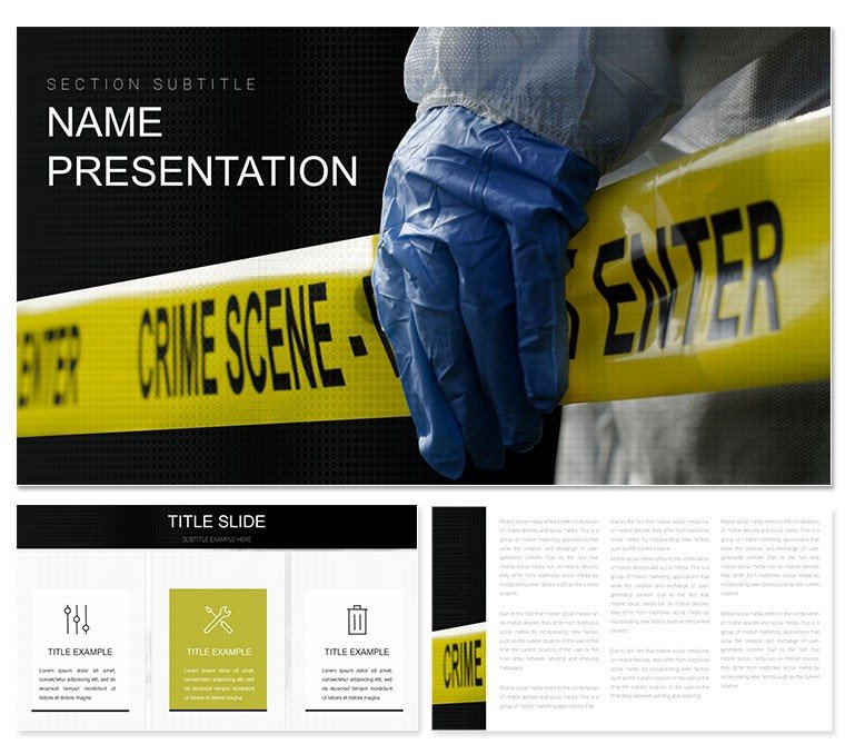 Crime Scene PowerPoint Template - PPTX Presentation Design