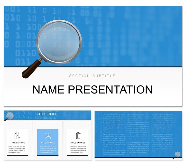 Search Marketing PowerPoint template for presentation, PPTX