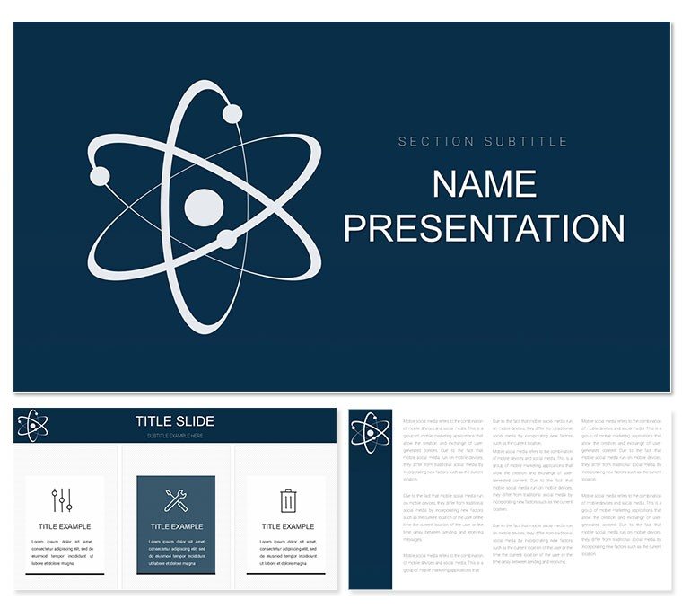 Nuclear Energy Physics PowerPoint template for presentation, PPTX