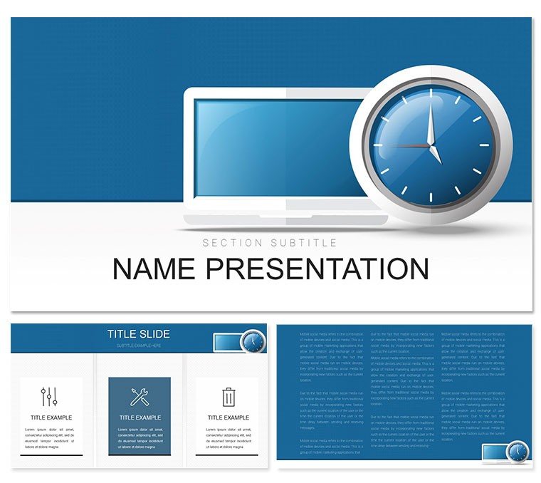 Working hours and work modes PowerPoint template for presentation, PPTX