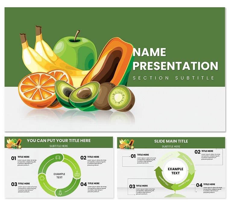 Fresh and Delicious Fruit PowerPoint Template