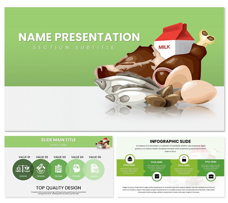 Healthy food PowerPoint template for presentation, PPTX