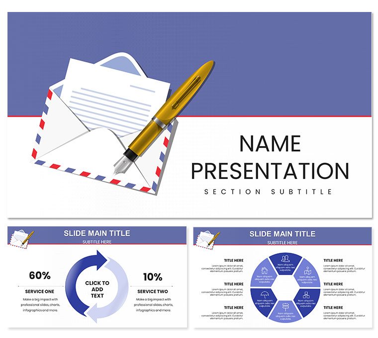 Business Correspondence PowerPoint template for presentation