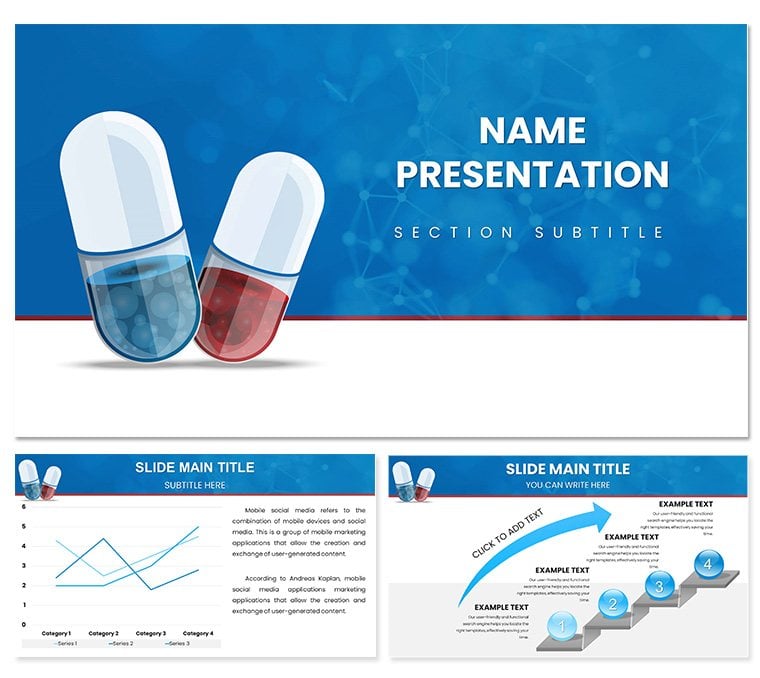 Pill background design for Pharmaceutical or medical presentation