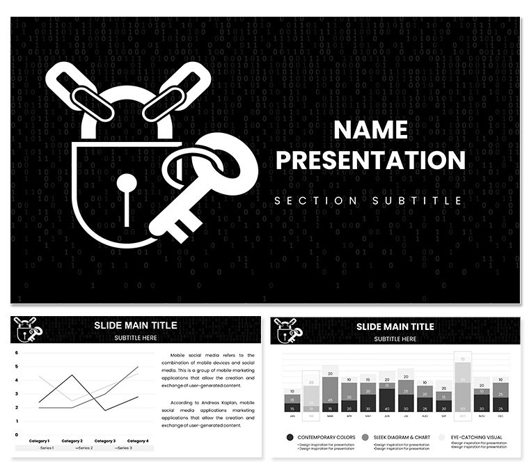 Background Information Security Code PowerPoint template
