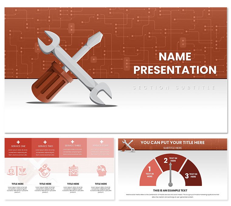 Repair Service PowerPoint template for presentation
