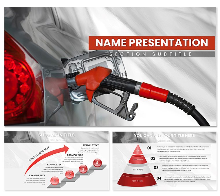 Revitalize Your Presentations with Refuel a Car PowerPoint Template for Presentation