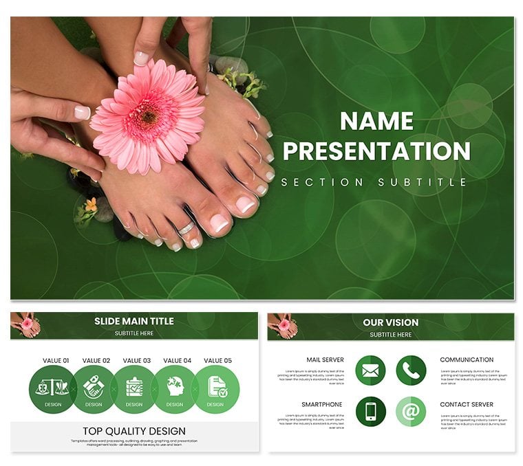 Spa Treatments For Hands and Feet PowerPoint Template