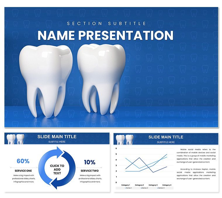 Dentistry Healthy Teeth PowerPoint Template: Creating Dental Presentation