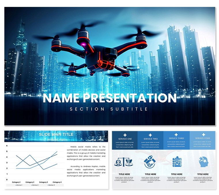 Drone Modern IT Technology PowerPoint template