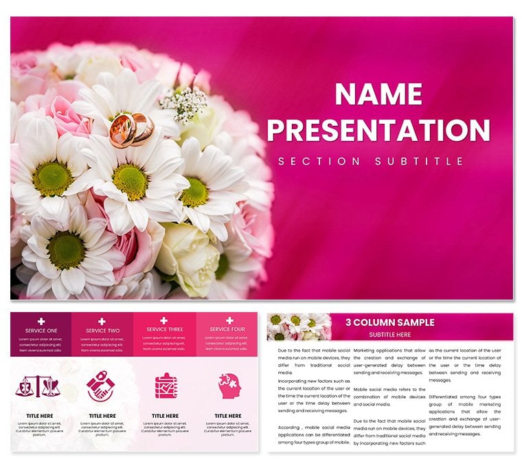 Wedding Congratulations Rings PowerPoint Template | Download Now