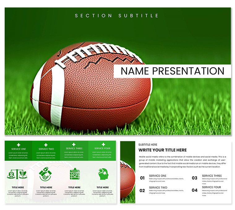 High-Quality American Football Ball PowerPoint Template - Download Now!