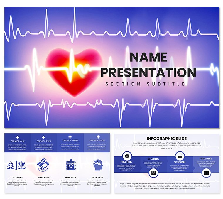 Cardiology and Healthcare PowerPoint Templates - Professional Presentation Backgrounds