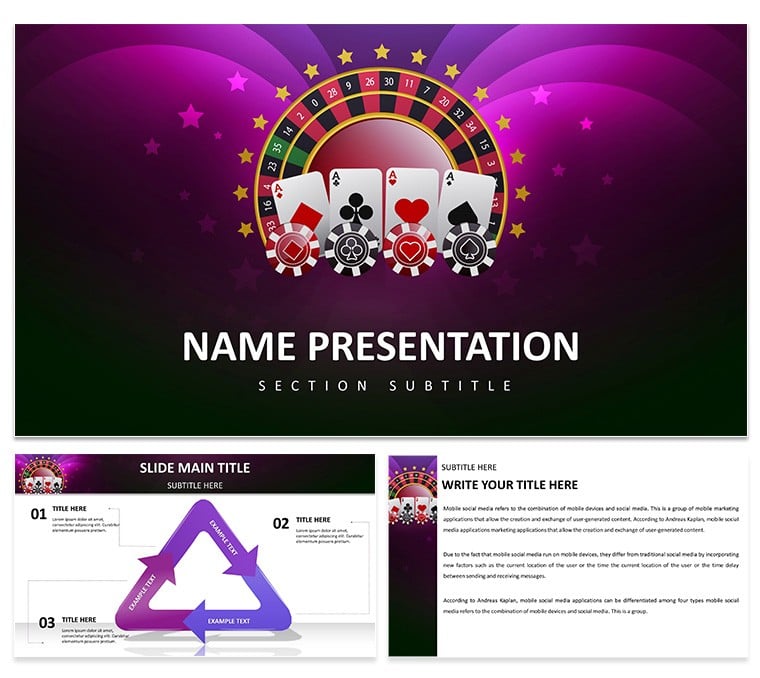 Bet Triumph Casino PowerPoint Template for Presentation