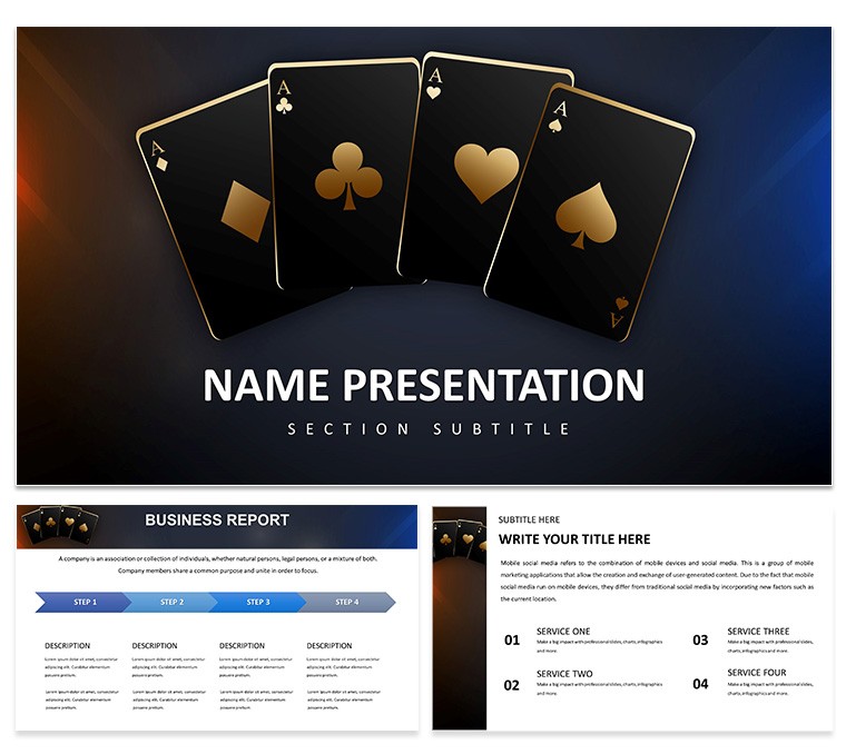 Cards Casino PowerPoint Template: Presentations