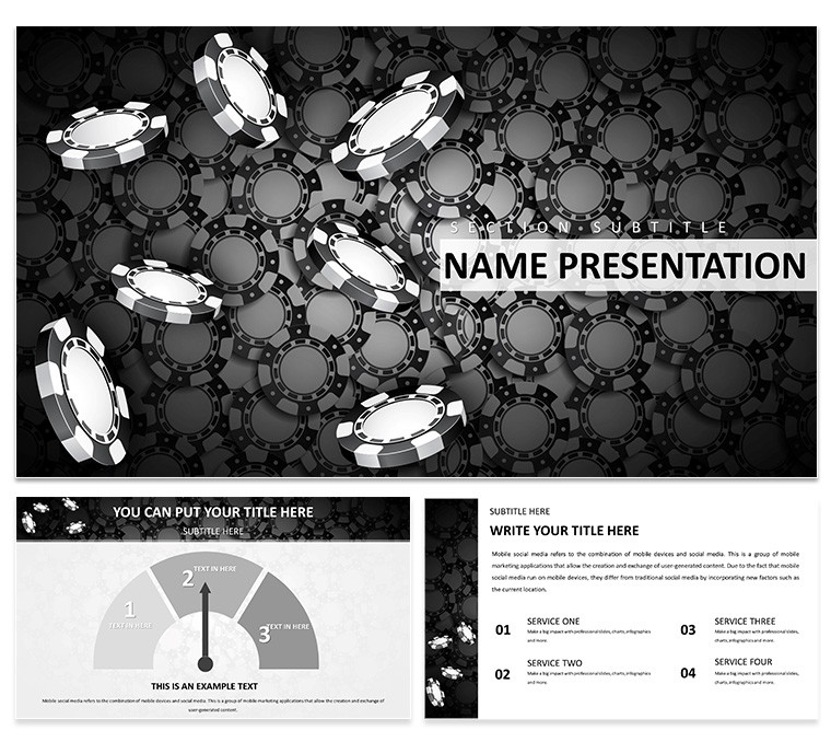 Casino Chips PowerPoint Template: Presentations