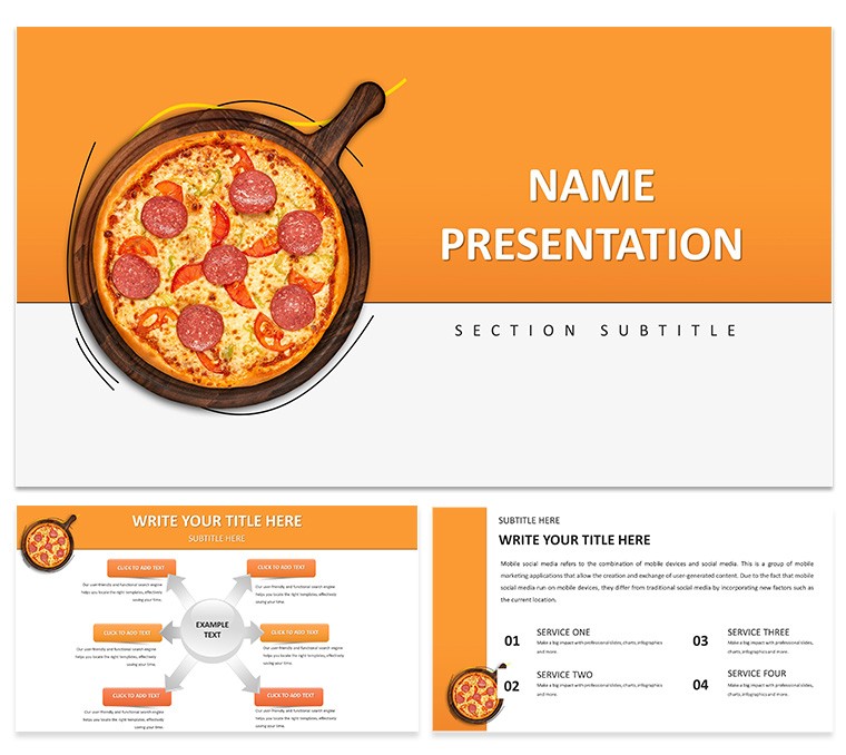 Delicious Pizza PowerPoint Template for Presentations