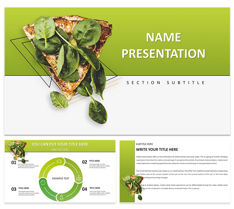 Pizza Vegetarians PowerPoint Template for Presentations