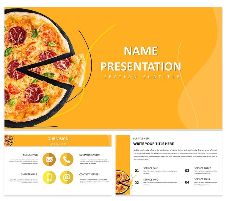 Delectable PowerPoint Template for Pizza Presentations