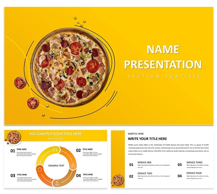 Creative Pizza PowerPoint Template for Presentations