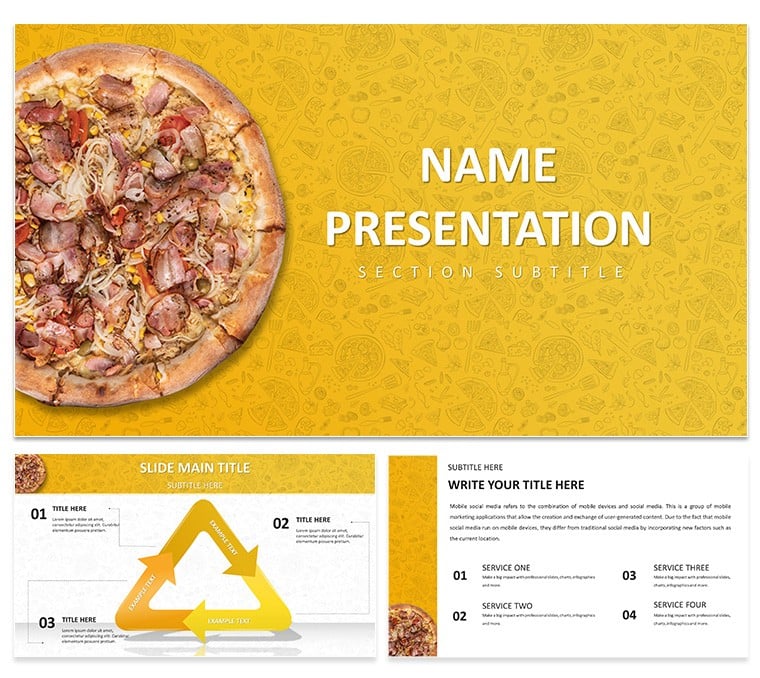 Menu Pizza PowerPoint Template: Presentation