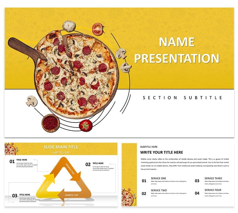 Delicious Pizza Recipe PowerPoint Template: Presentation