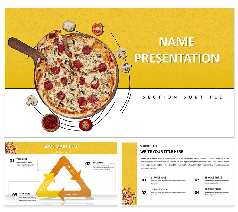 Delicious Pizza Recipe PowerPoint Template: Presentation