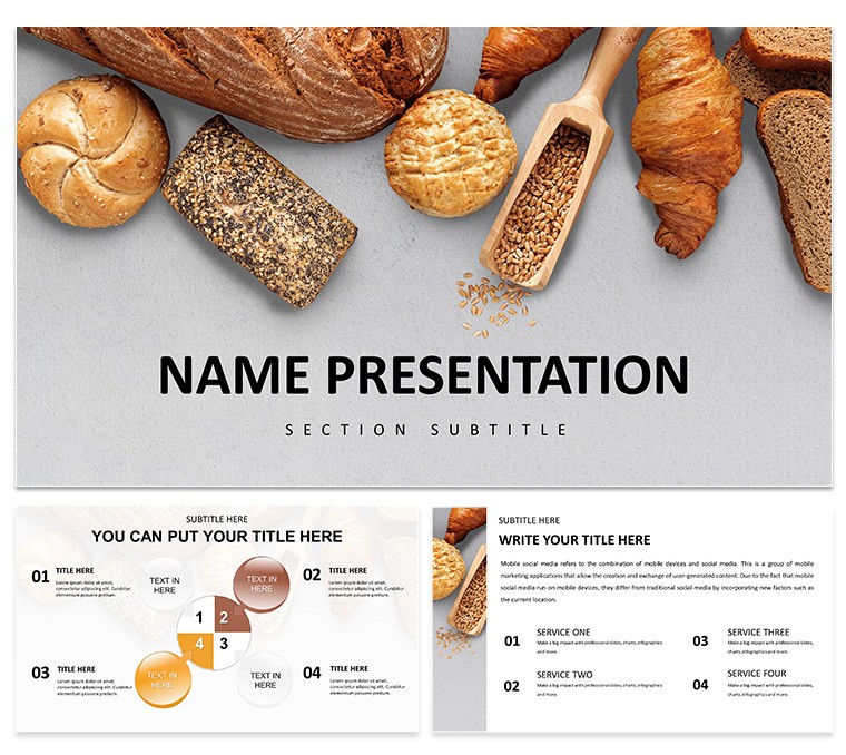 Delicious and Easy Baking Recipes PowerPoint Template: Presentation