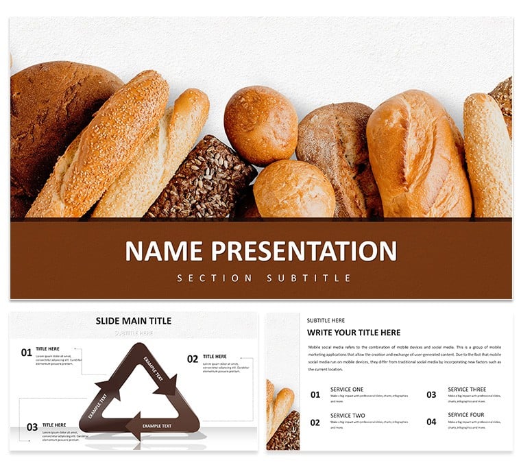 Bread and Bread Rolls PowerPoint Template: Presentation