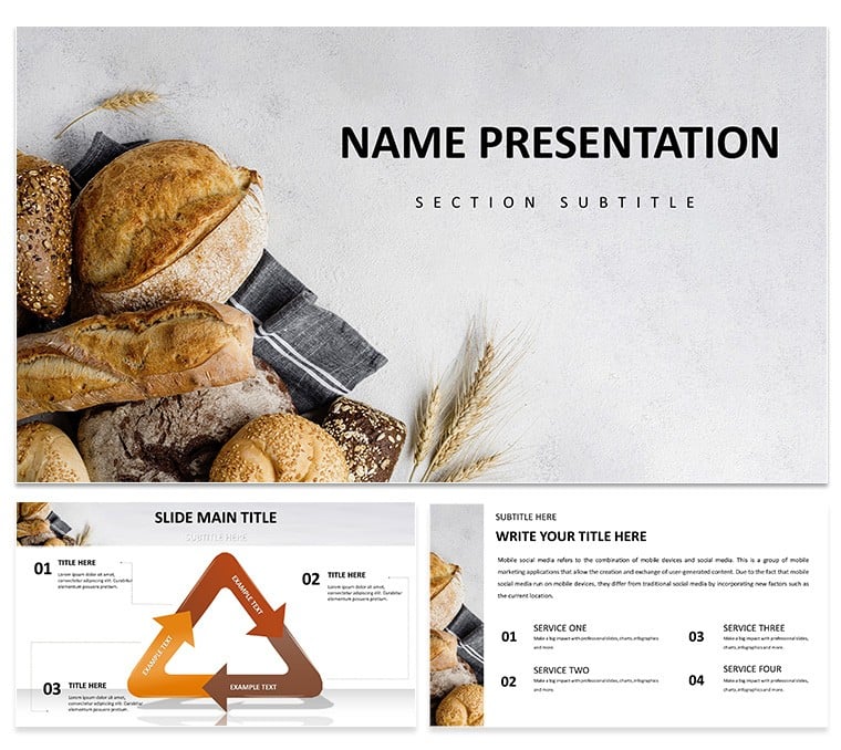 Bakery Bread and Bread Rolls PowerPoint Template: Presentation
