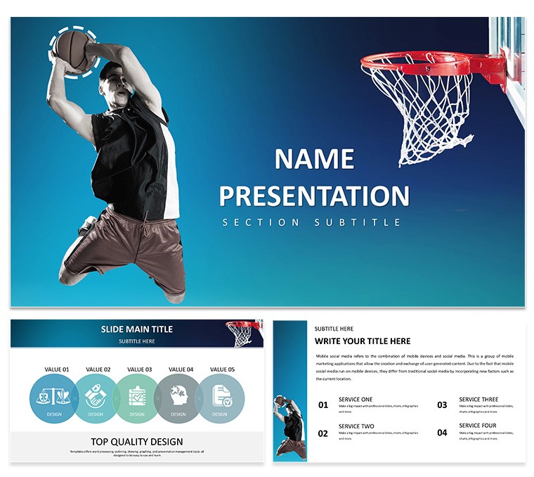Professional Basketball PowerPoint Template: Presentation