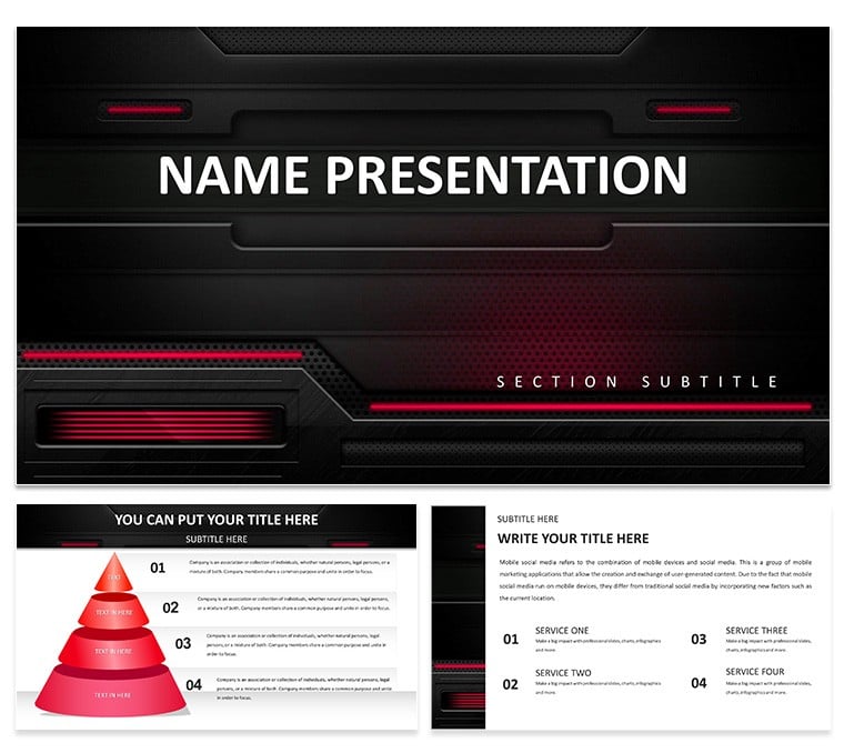 IT Technology PowerPoint Template: Design Presentation