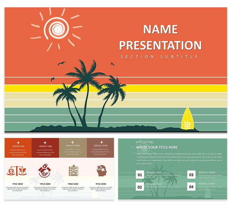 Tropical Paradise Dream Vacation PowerPoint Template