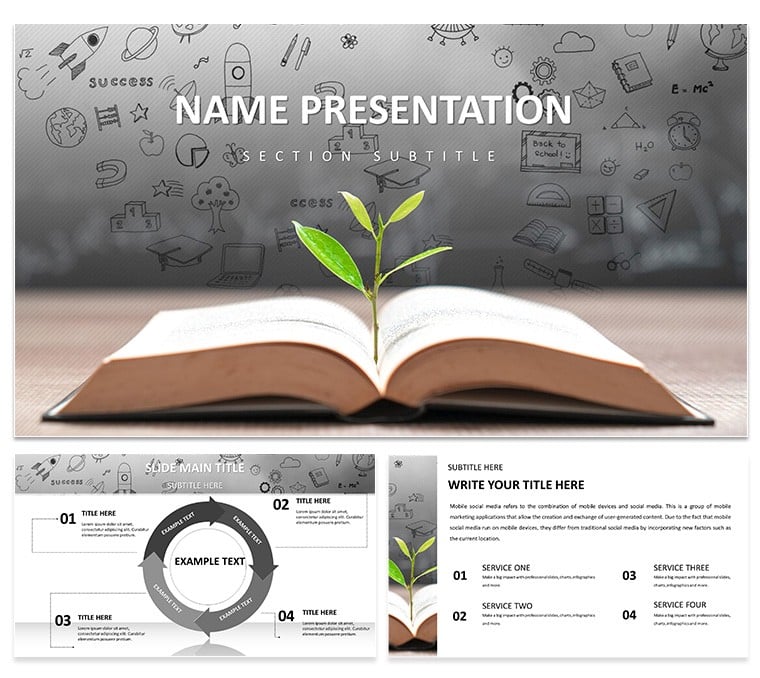 Science Life PowerPoint Template: Education Presentation