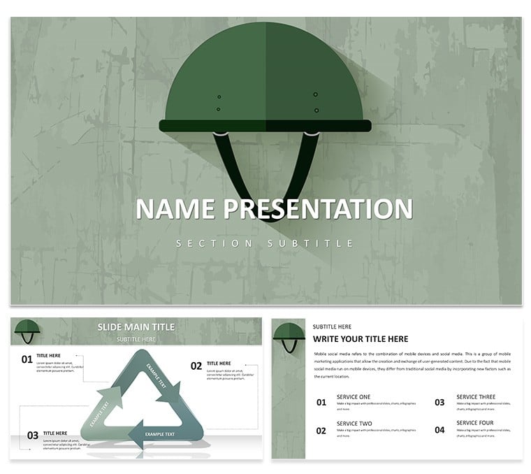 Military Protection PowerPoint Template: Presentation