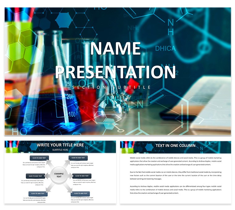 Lab Report or Scientific Discovery PowerPoint Template for Presentation