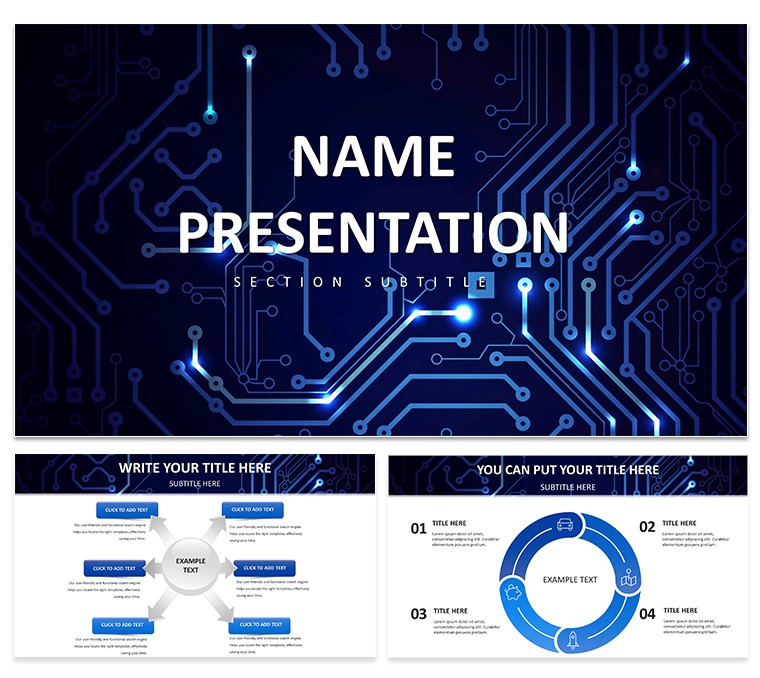 Circuitry of Success PowerPoint Template for Presentation