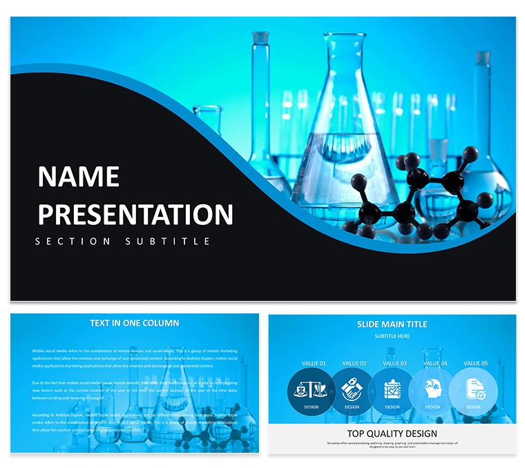 Lab Report Scientific PowerPoint Template for Presentation