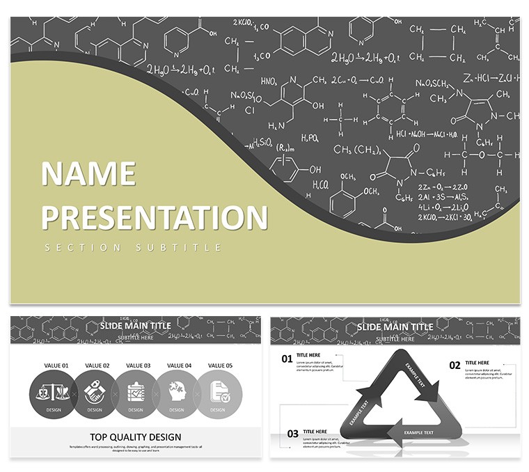 Molecular Mastery Scientific PowerPoint Template for Presentation