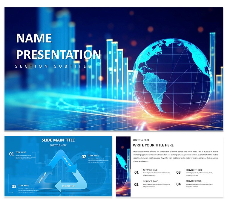 Global Innovation: Powering Venture Template for PowerPoint Presentation