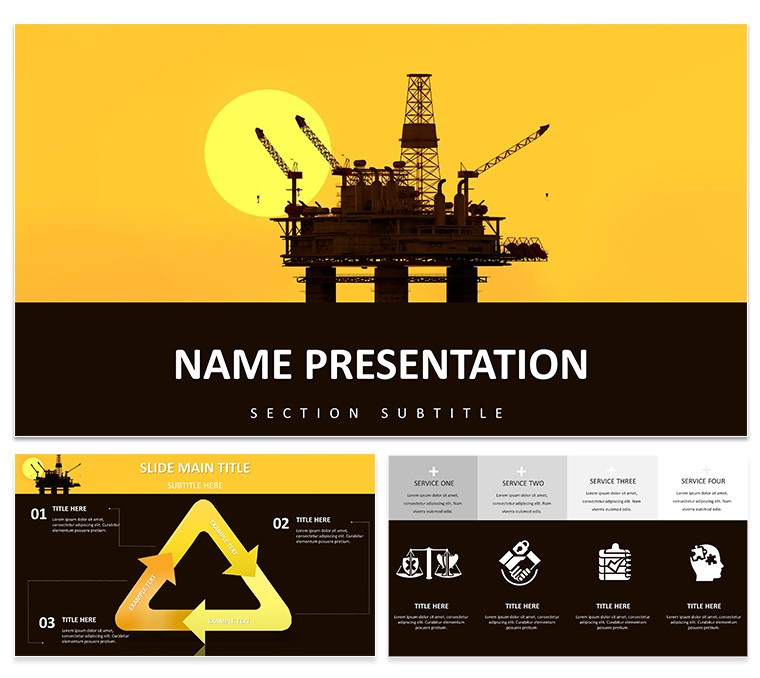 Oil Rig Power: Dynamic PowerPoint Template - Design Presentation, PPTX