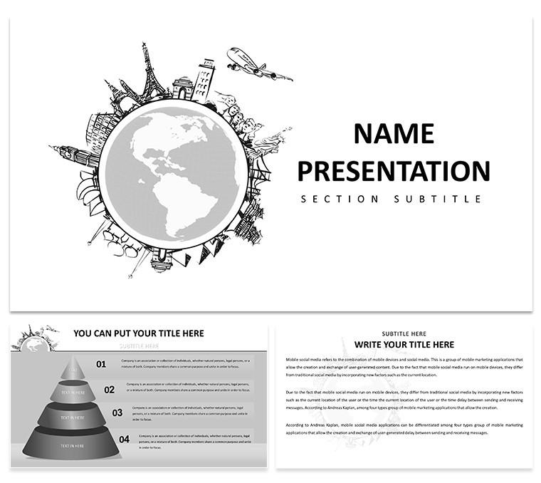 Around the World PowerPoint Template - Download Free PPTX