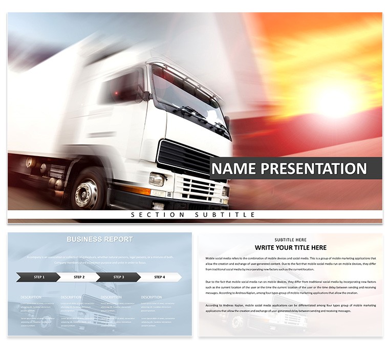 High-Speed Logistics PowerPoint Template for Presentation