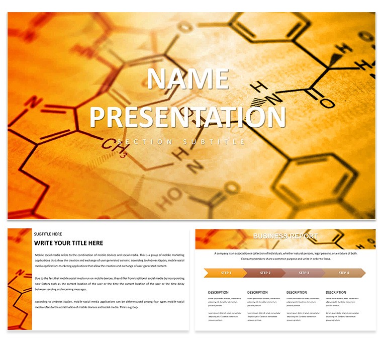 Chemical Structure PowerPoint Template - Download Free